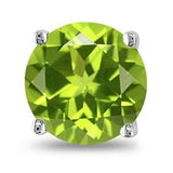 August Birthstone Peridot 925 Sterling Silver Round Cz Stud Earring Earrings - Tophatter Daily Deals