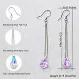 Aurora Borealis Crystal Drop Earrings Made with Swarovski Elements Earrings - Tophatter Daily Deals