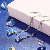 Aurora Borealis Crystal Drop Earrings Made with Swarovski Elements Earrings - Tophatter Daily Deals