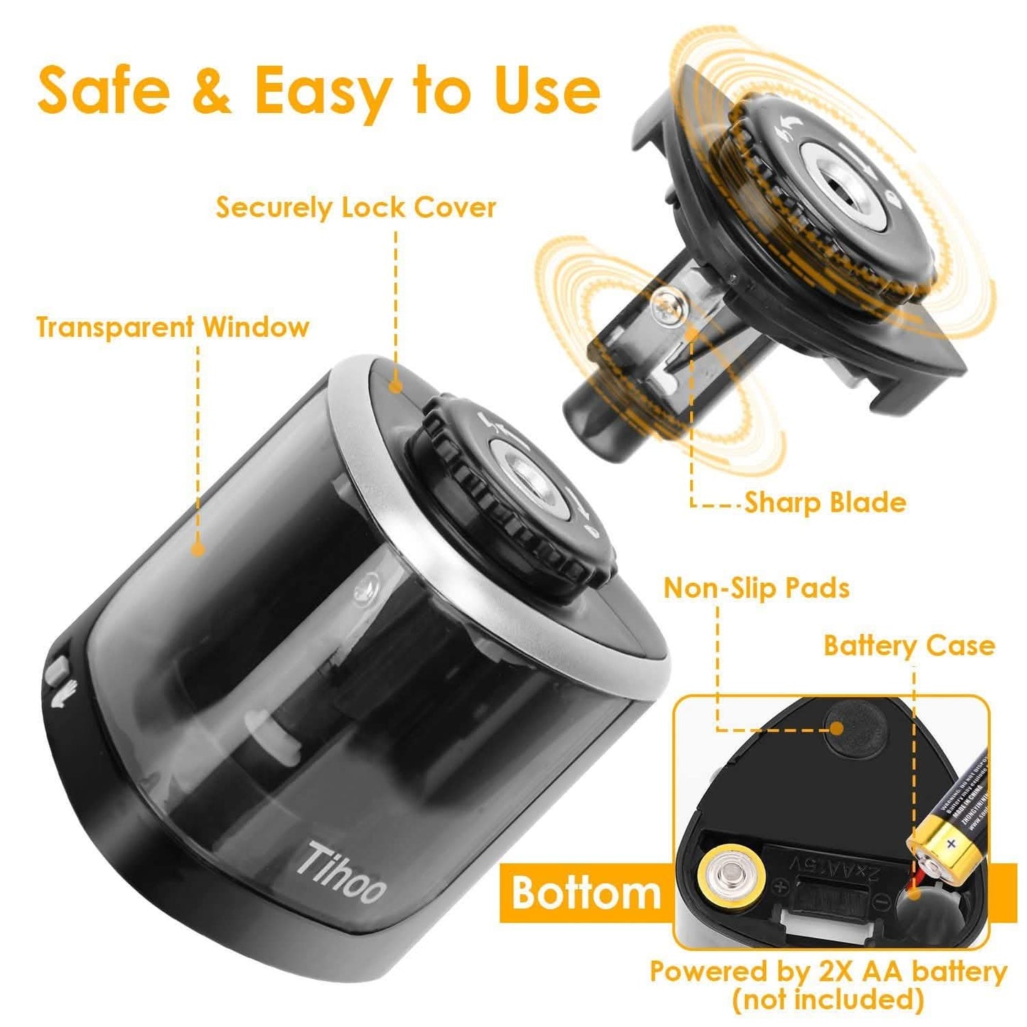 Auto Manual Electric Pencil Sharpener School, Office & Art Supplies - Tophatter Daily Deals