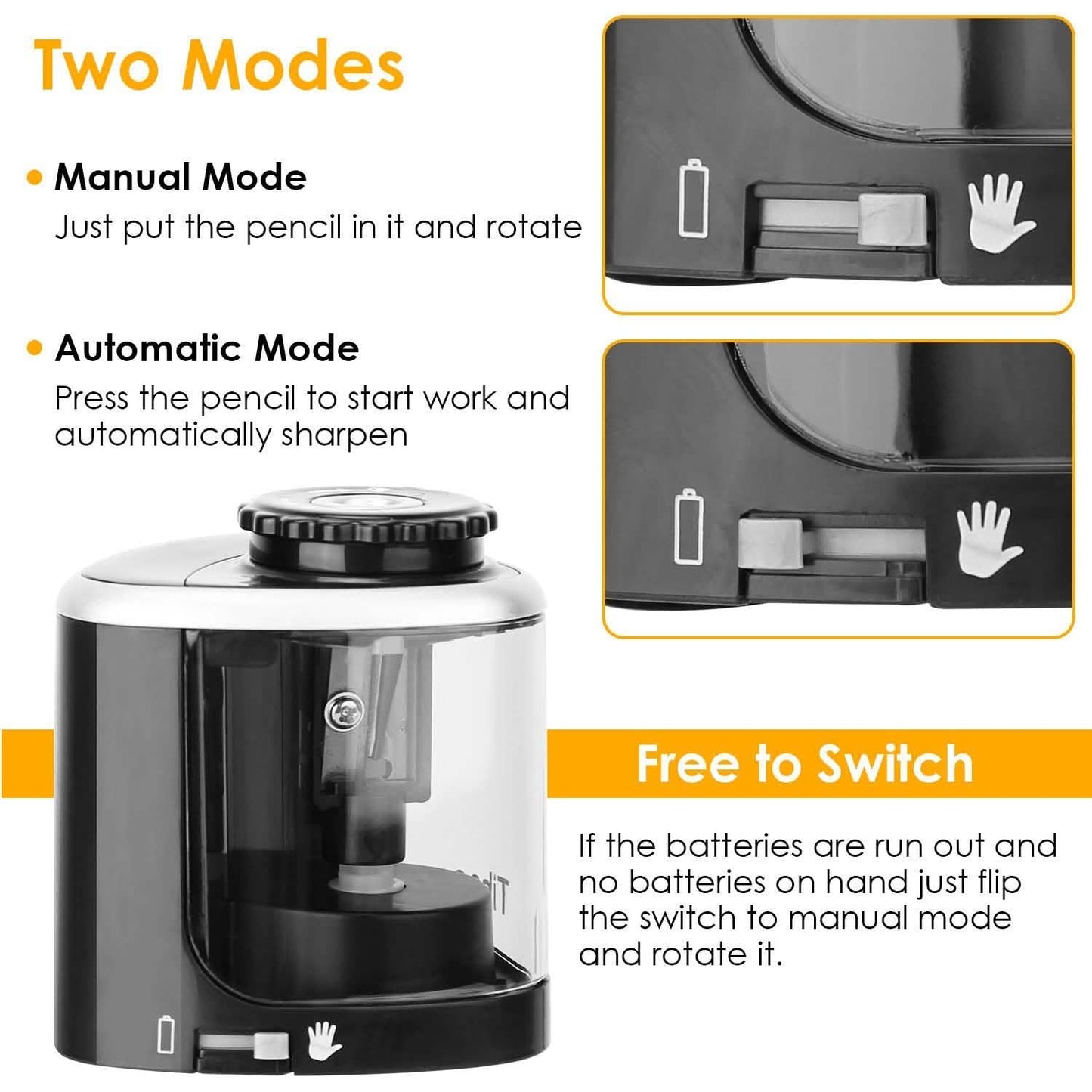 Auto Manual Electric Pencil Sharpener School, Office & Art Supplies - Tophatter Daily Deals