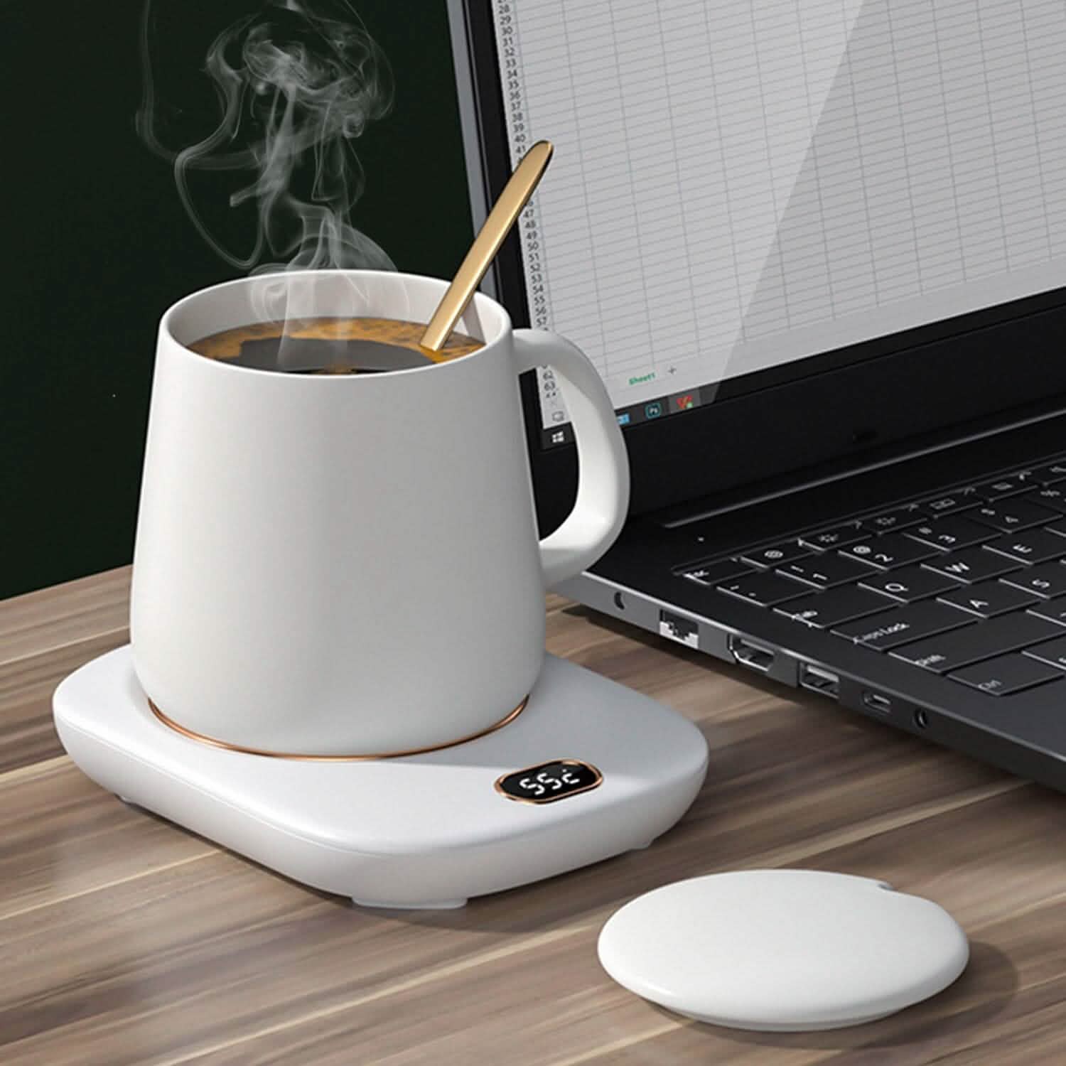 Auto Shut Off USB Coffee Mug Heating Plate with 3 Temperature Setting Kitchen Tools & Gadgets - Tophatter Daily Deals