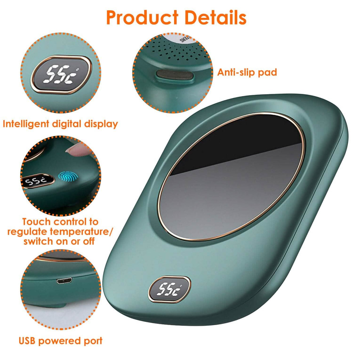 Auto Shut Off USB Coffee Mug Heating Plate with 3 Temperature Setting Coffee Makers & Accessories - Tophatter Daily Deals