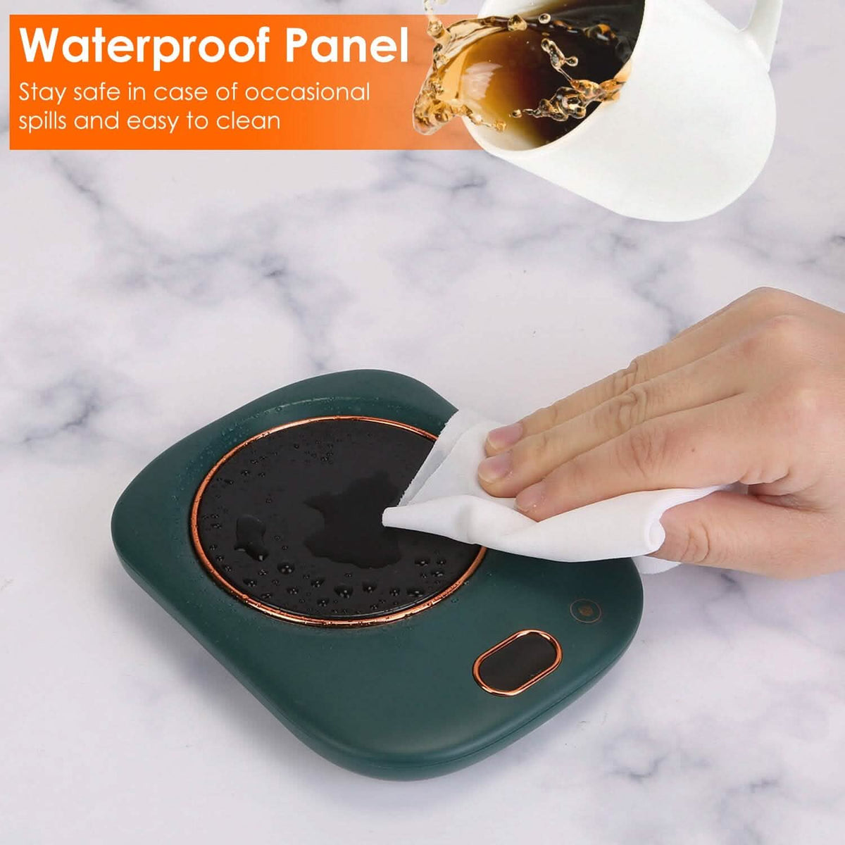 Auto Shut Off USB Coffee Mug Heating Plate with 3 Temperature Setting Coffee Makers & Accessories - Tophatter Daily Deals