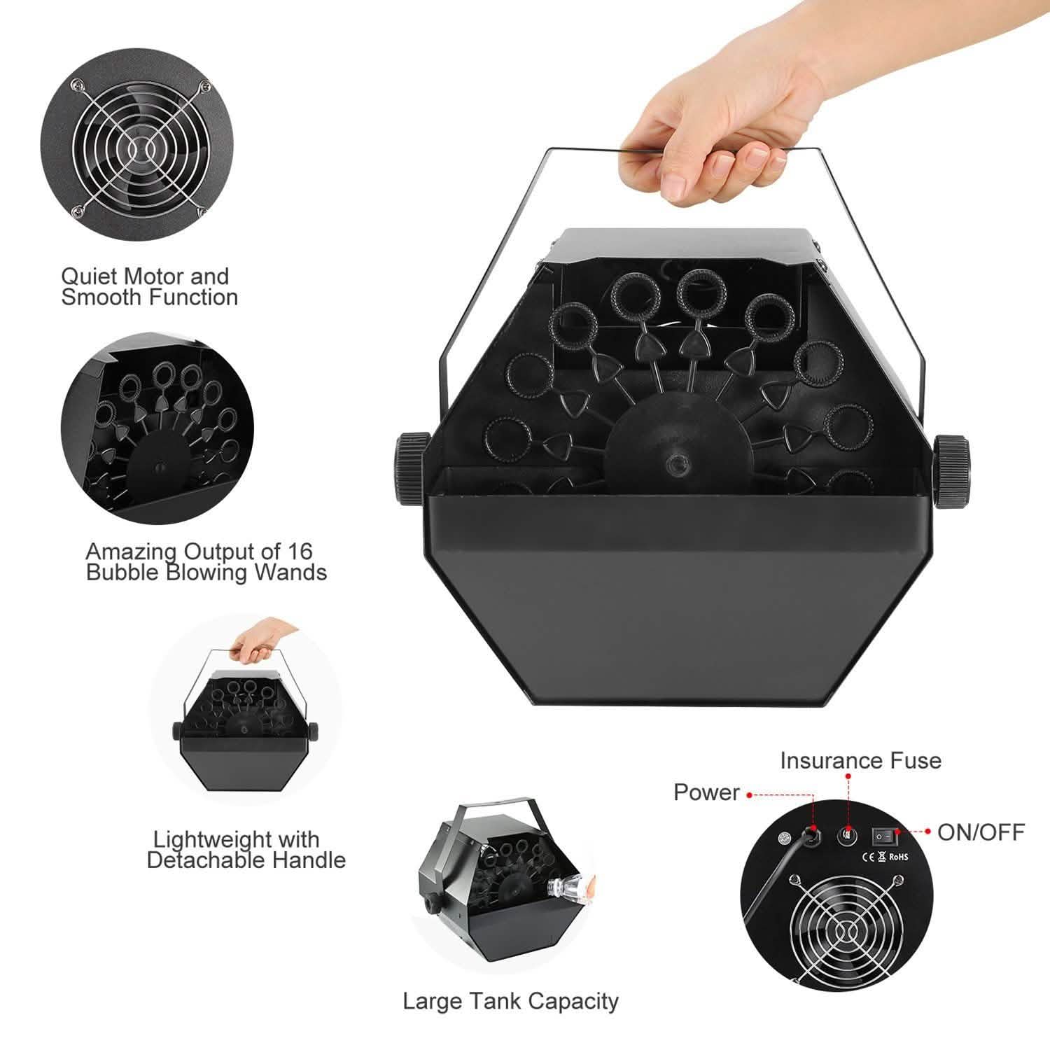 Automatic Bubble Machine 25W Seasonal Decor - Tophatter Daily Deals