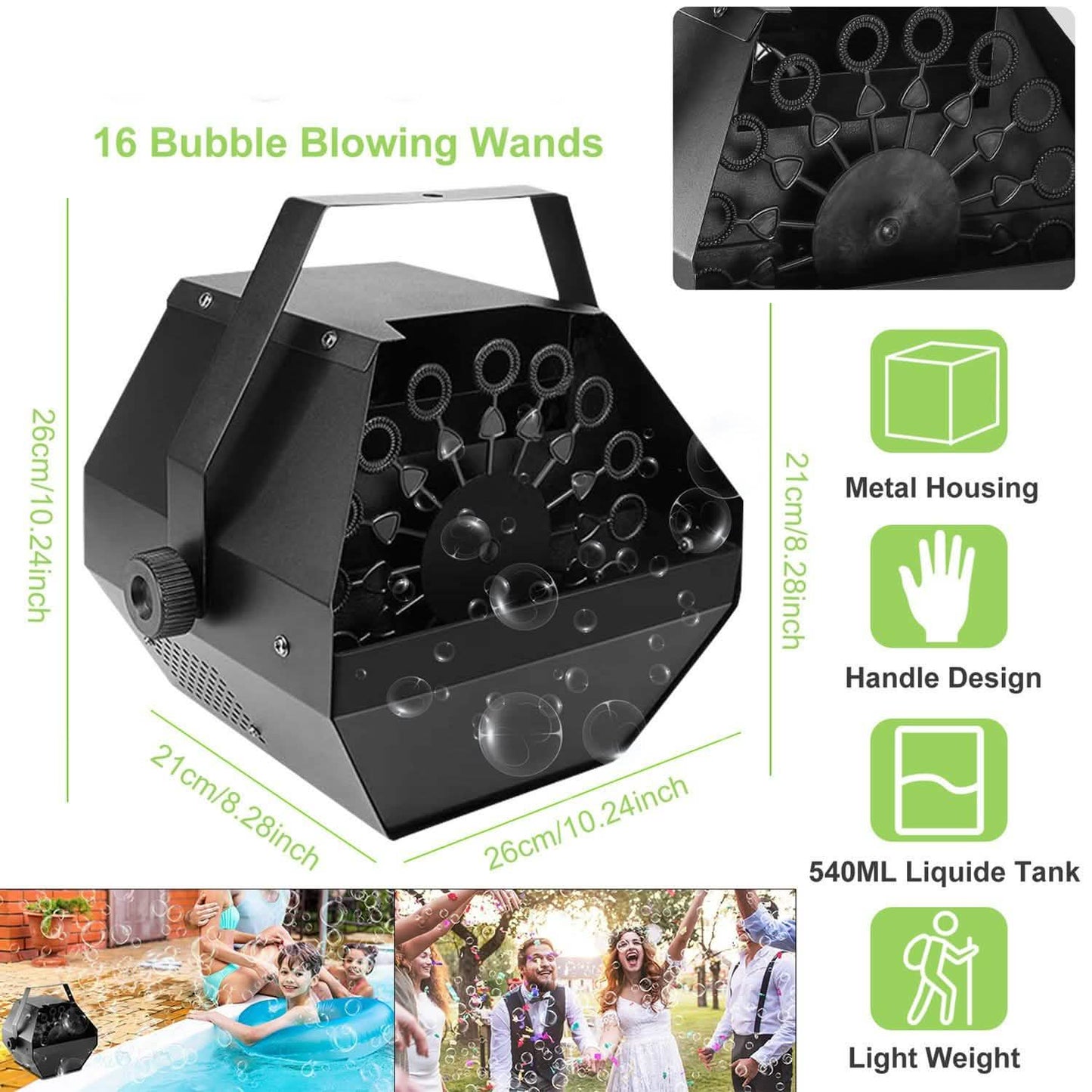 Automatic Bubble Machine 25W Seasonal Decor - Tophatter Daily Deals