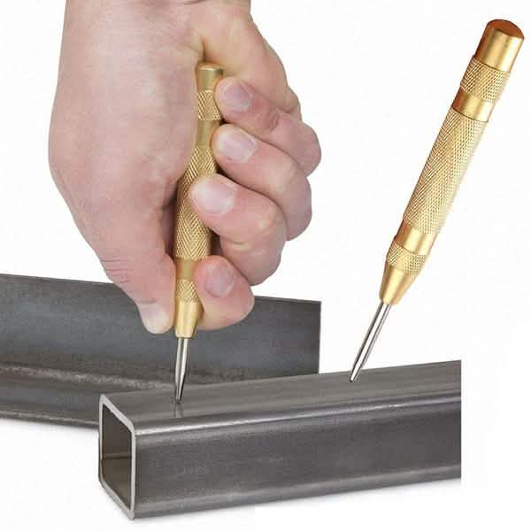 Automatic Center Pin Punch Strike Spring Loaded Marking Starting Holes Tool Home Improvement - Tophatter Daily Deals