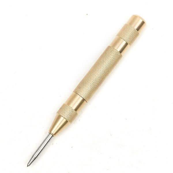 Automatic Center Pin Punch Strike Spring Loaded Marking Starting Holes Tool Gold Home Improvement - Tophatter Daily Deals