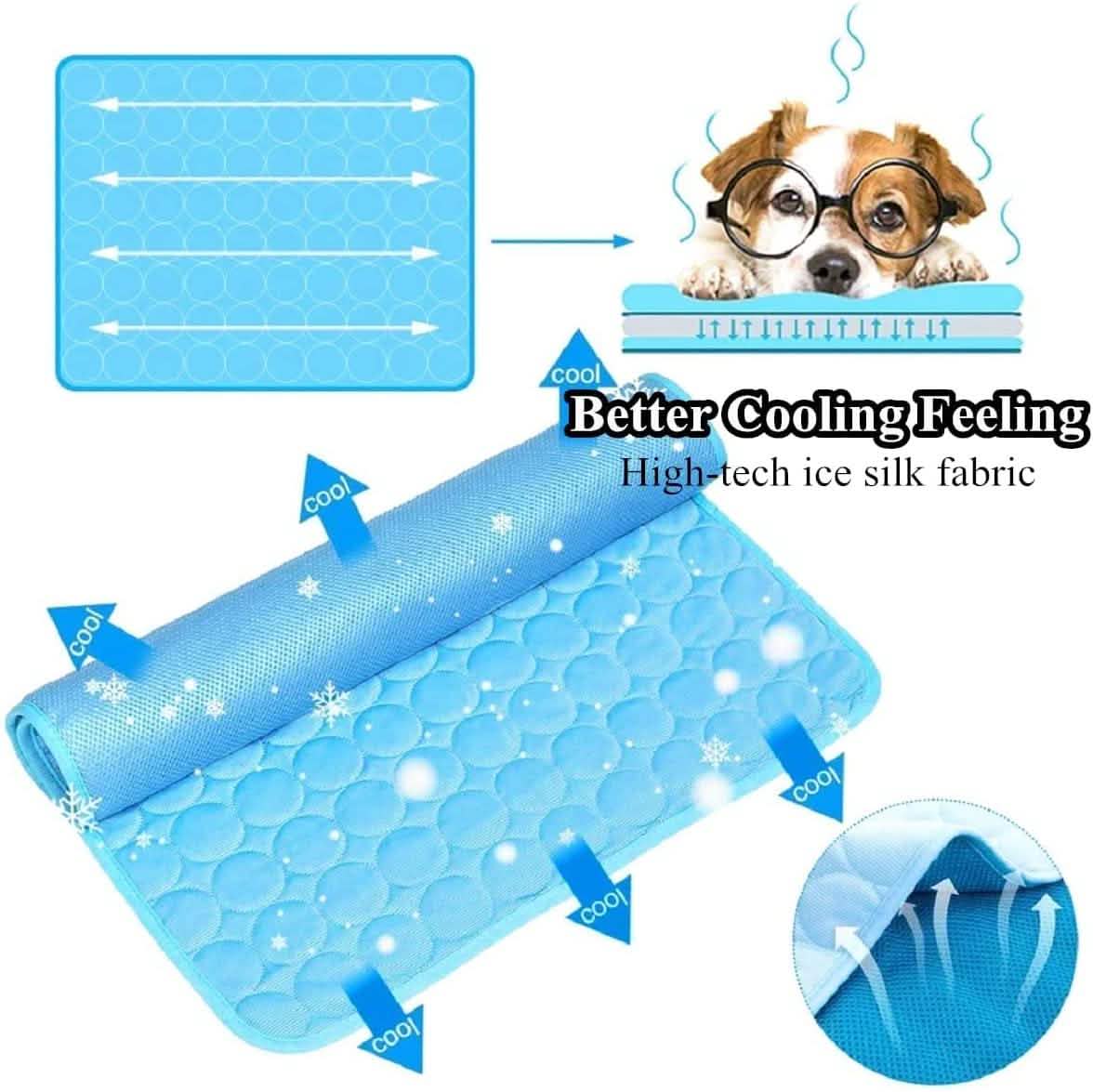 Automatic Cooling Dog Mat Washable Pet Sleeping Blanket Mat Pet Supplies - Tophatter Daily Deals