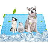 Automatic Cooling Dog Mat Washable Pet Sleeping Blanket Mat Light Blue Pet Supplies - Tophatter Daily Deals