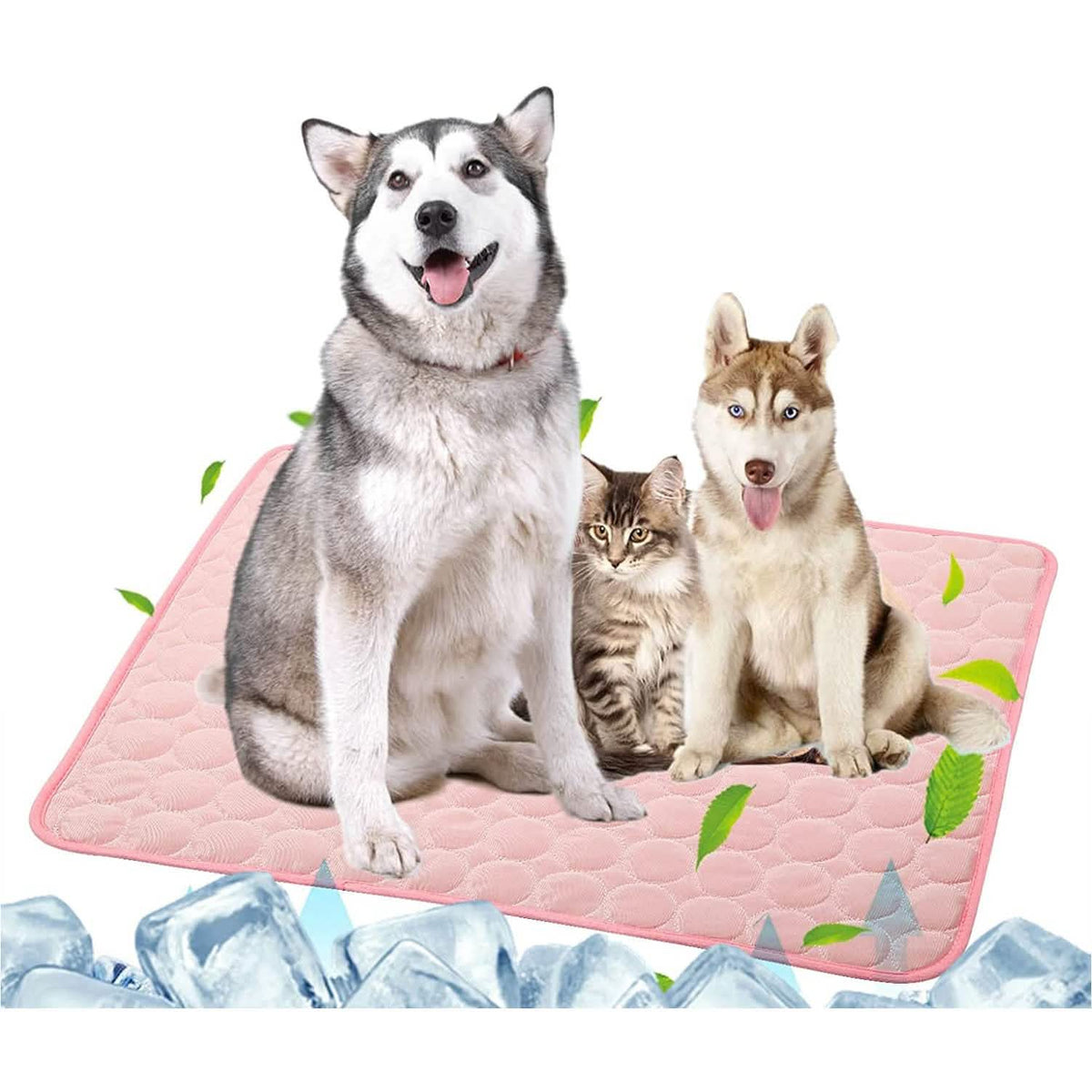 Automatic Cooling Dog Mat Washable Pet Sleeping Blanket Mat Pink Pet Supplies - Tophatter Daily Deals