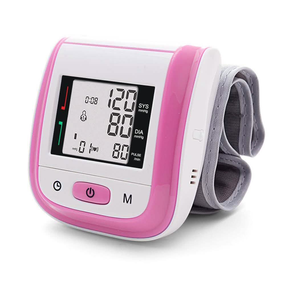 Automatic Digital Wrist Sphygmomanometer Pink Health & Wellness - Tophatter Daily Deals