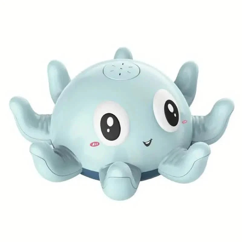 Automatic Induction Water Spray Small Octopus with Light Music Play Blue Toys & Games - Tophatter Daily Deals