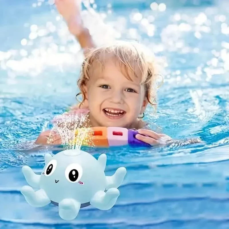 Automatic Induction Water Spray Small Octopus with Light Music Play Toys & Games - Tophatter Daily Deals