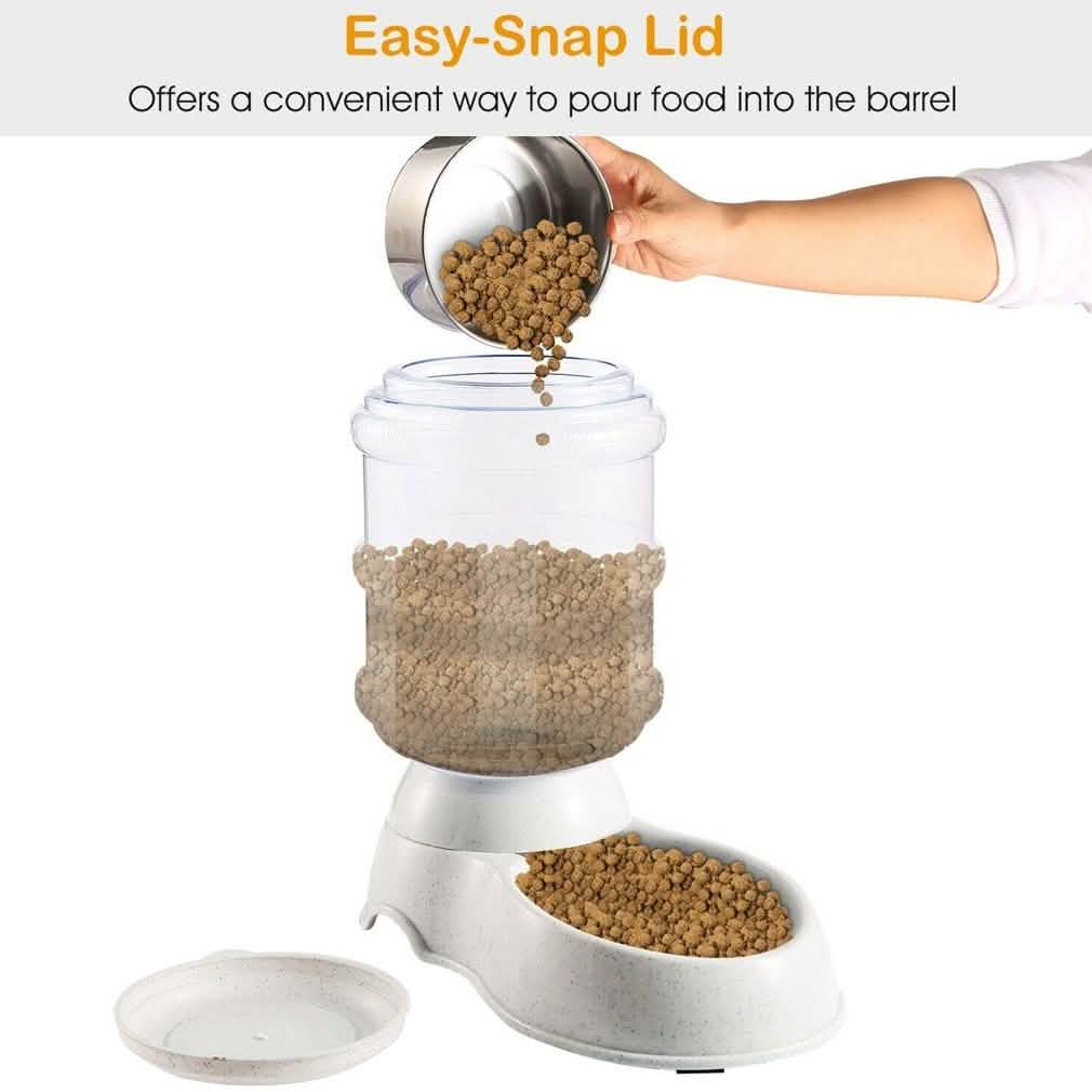 Automatic Pet Feeder Self-Dispensing Gravity Pets Food Dispenser Pet Supplies - Tophatter Daily Deals