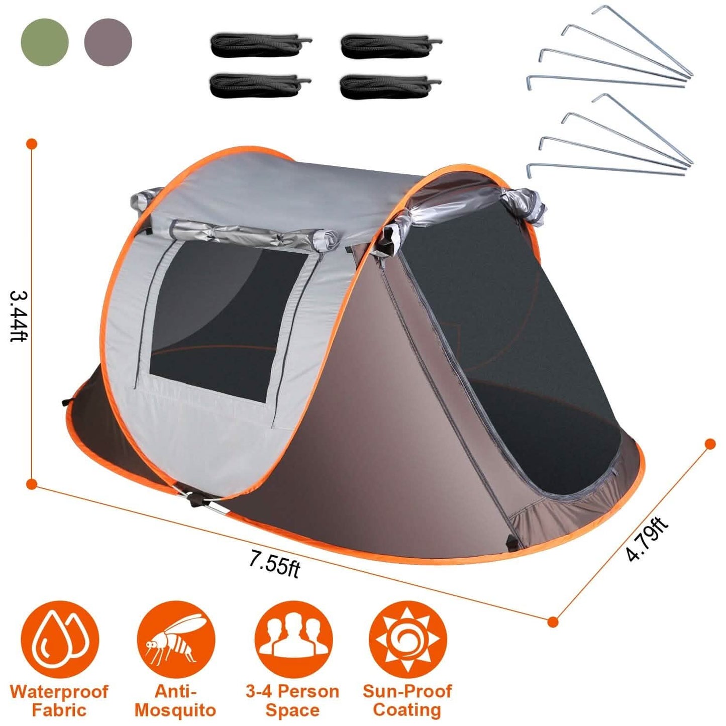 Automatic Pop Up Camping Tent Outdoor Recreation - Tophatter Daily Deals