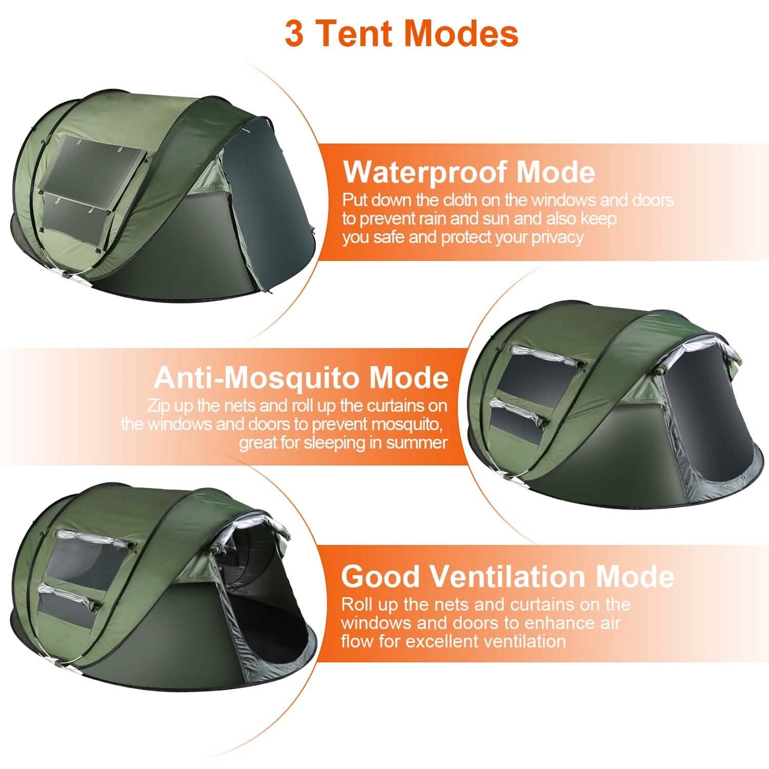 Automatic Pop Up Camping Tent Outdoor Recreation - Tophatter Daily Deals