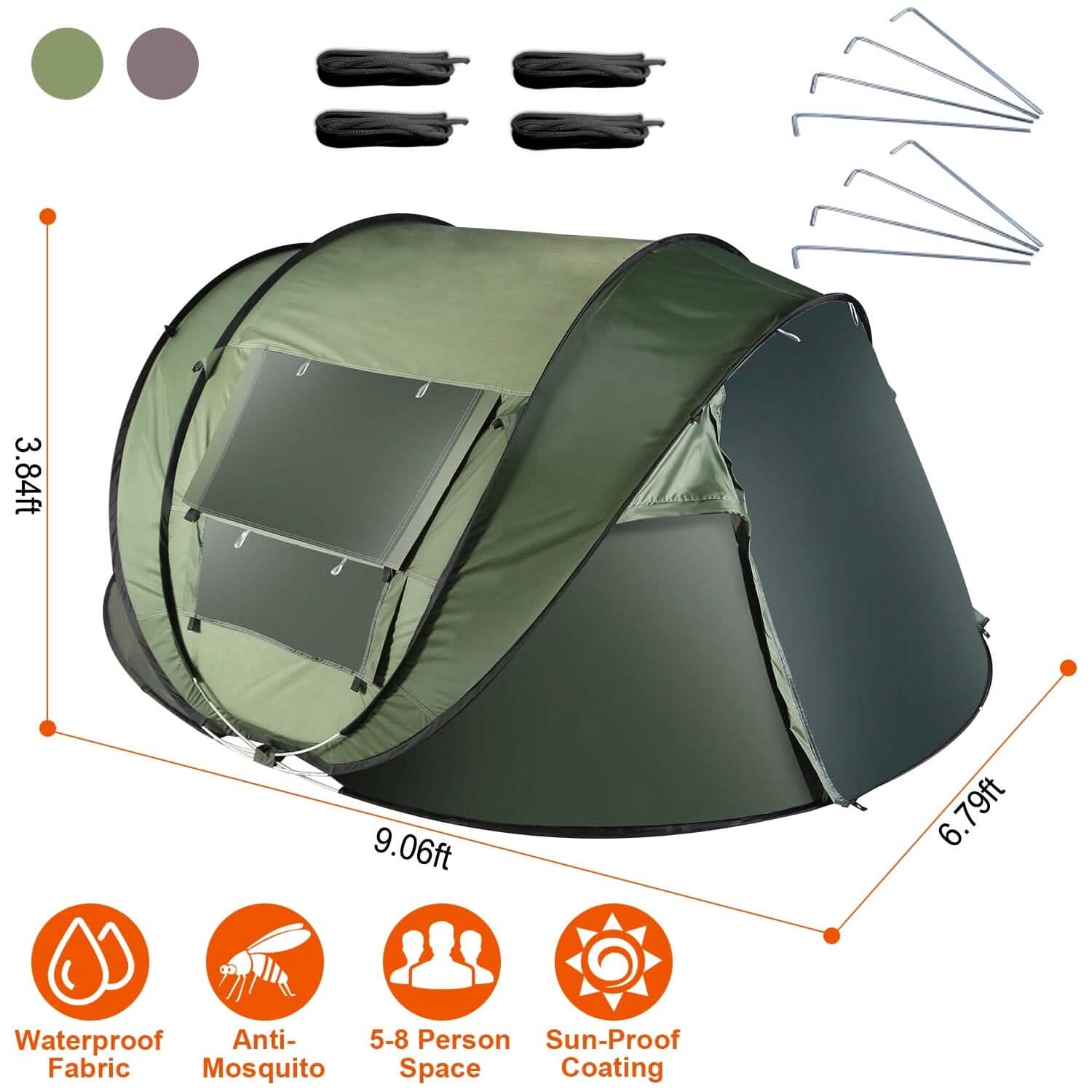 Automatic Pop Up Camping Tent Outdoor Recreation - Tophatter Daily Deals