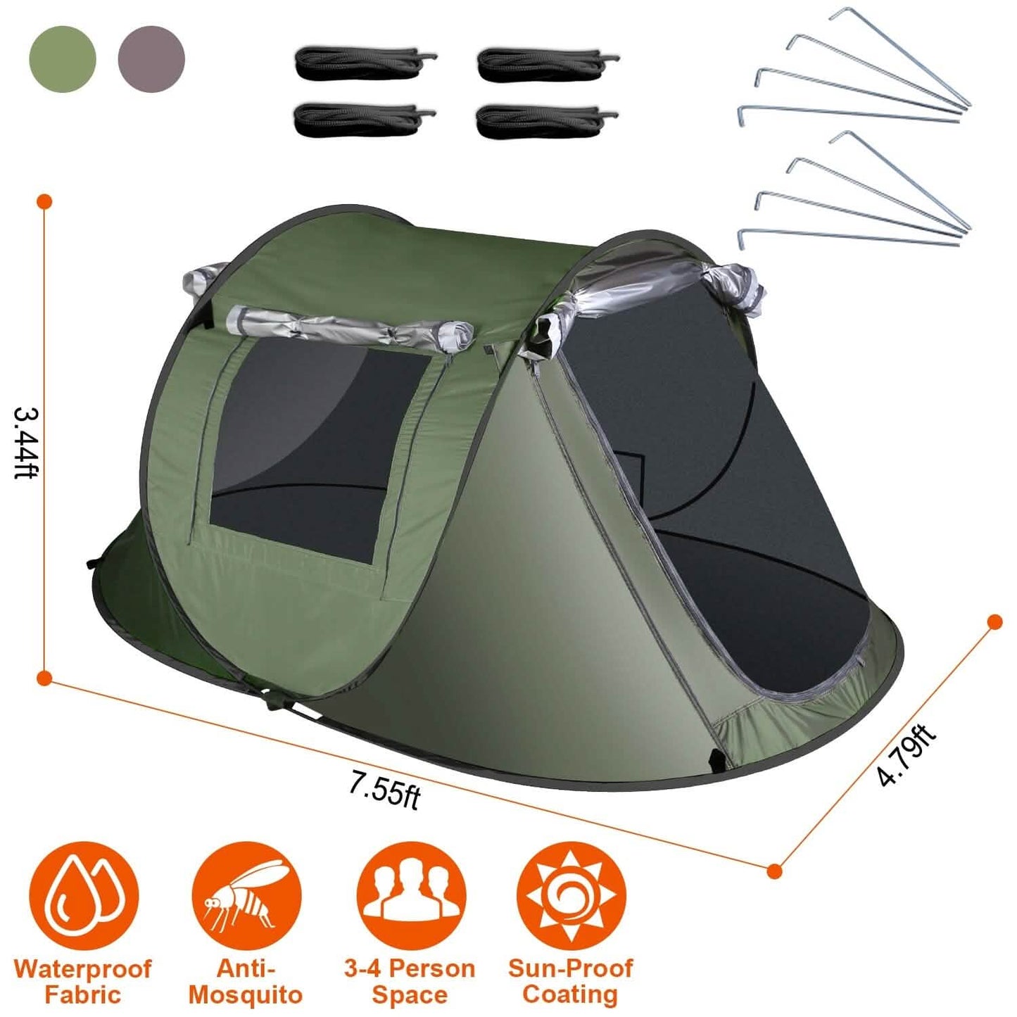 Automatic Pop Up Camping Tent Outdoor Recreation - Tophatter Daily Deals