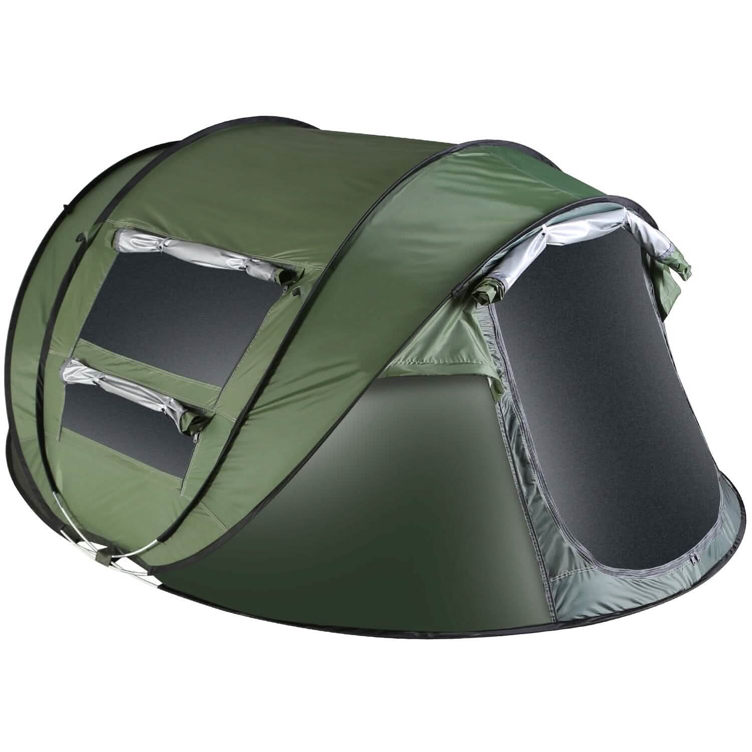 Automatic Pop Up Camping Tent Green 5-8 Persons Outdoor Recreation - Tophatter Daily Deals