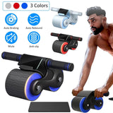Automatic Rebound Anti-Slip AB Roller Wheel with Knee Pad Holder Fitness & Exercise - Tophatter Daily Deals