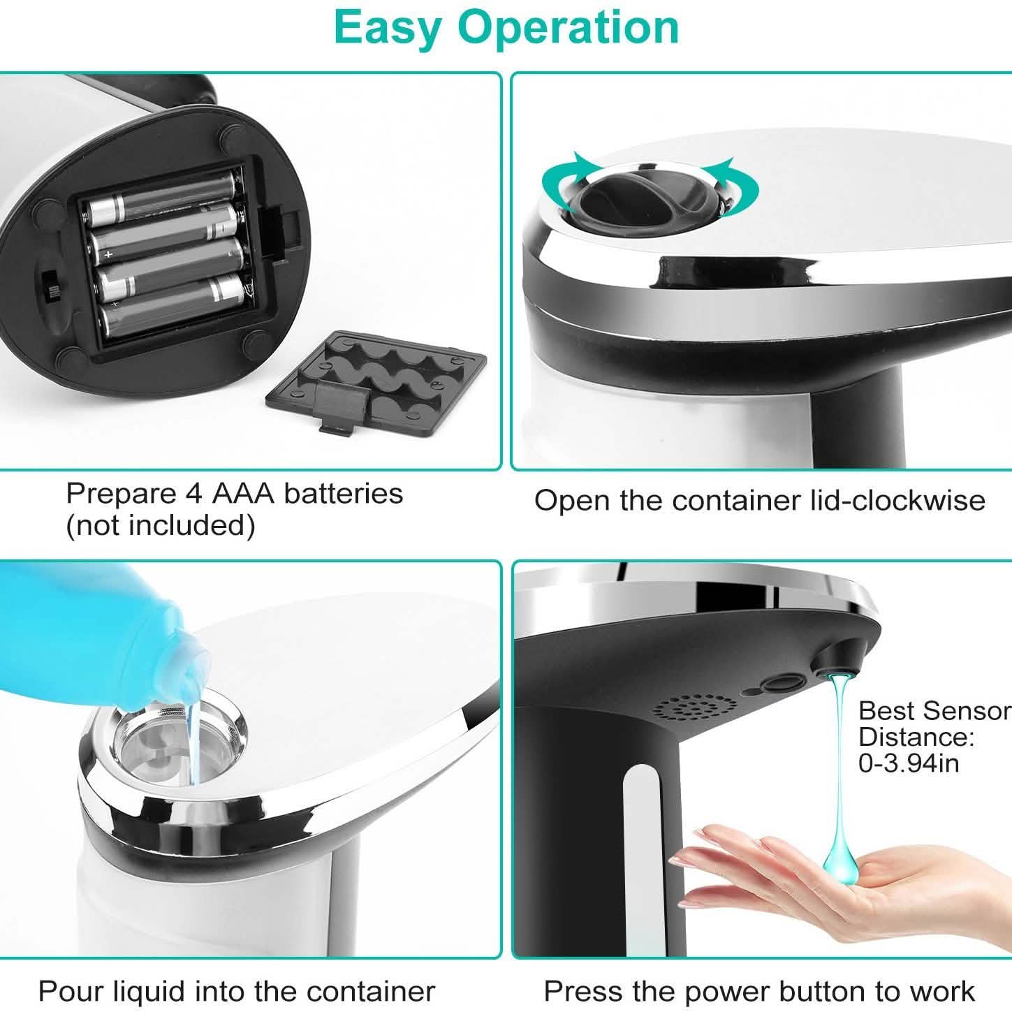 Automatic Soap Dispenser 400 ML/16.9 Oz Kitchen Tools & Gadgets - Tophatter Daily Deals