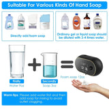 Automatic Soap Dispenser Wall Mounted Hand Free with Clock Temperature Bath - Tophatter Daily Deals