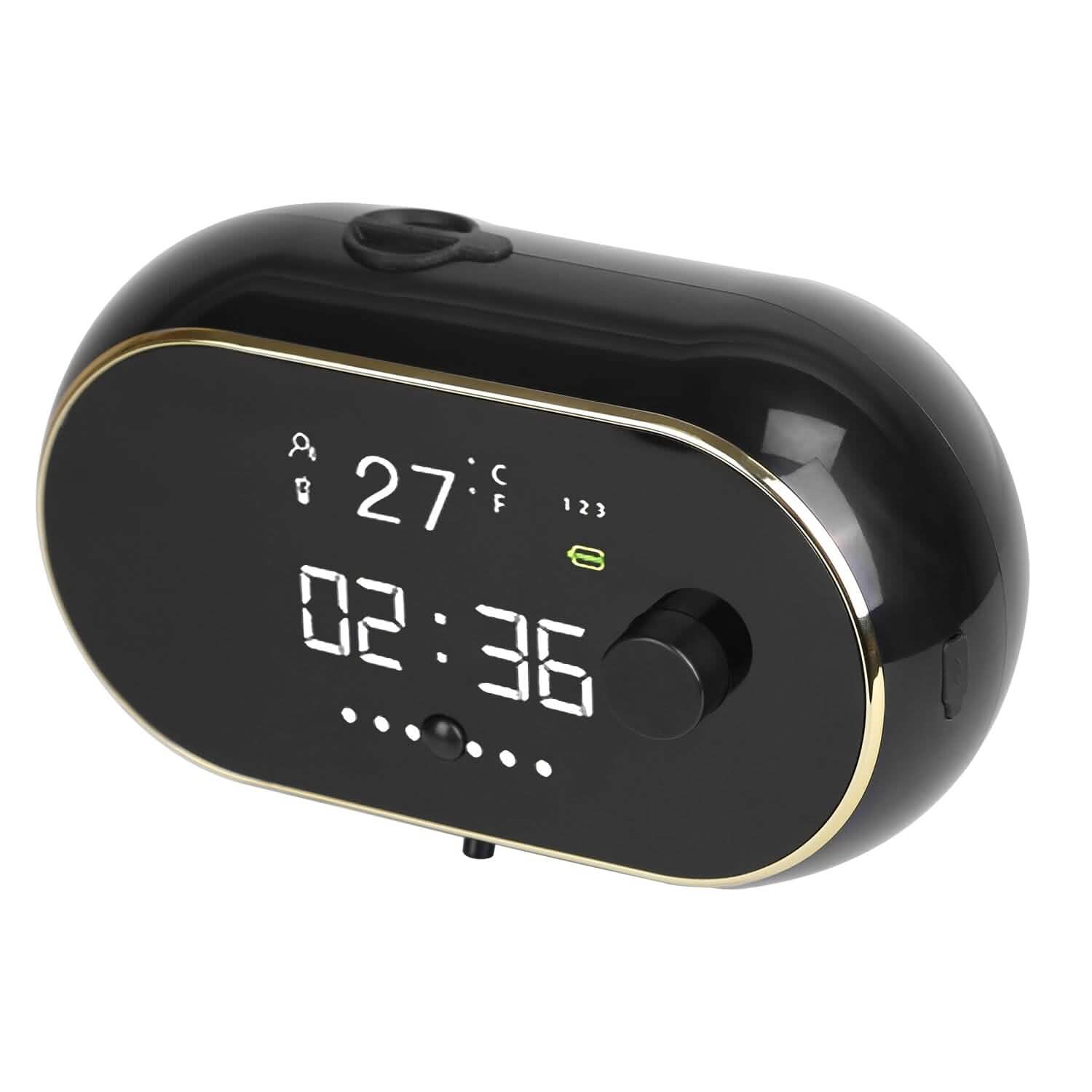 Automatic Soap Dispenser Wall Mounted Hand Free with Clock Temperature Bath - Tophatter Daily Deals