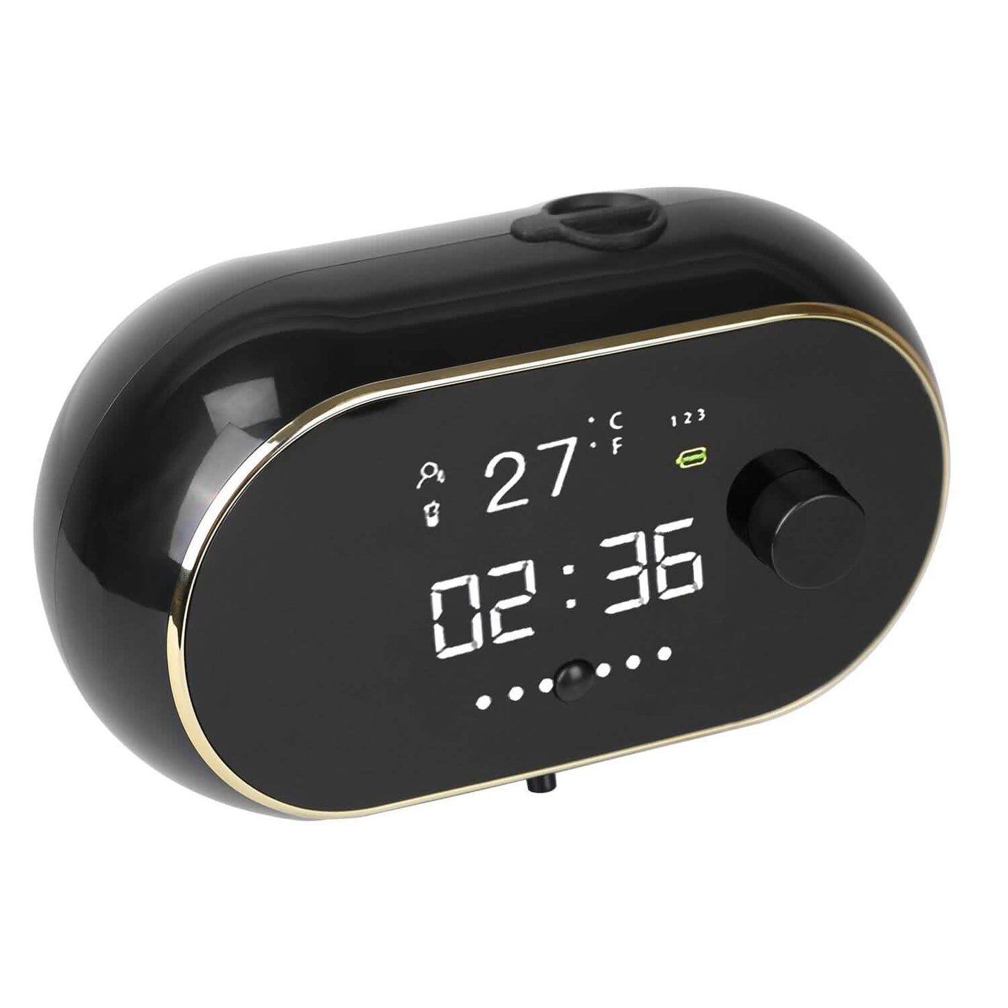 Automatic Soap Dispenser Wall Mounted Hand Free with Clock Temperature Bath - Tophatter Daily Deals