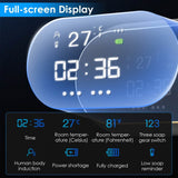 Automatic Soap Dispenser Wall Mounted Hand Free with Clock Temperature Bath - Tophatter Daily Deals