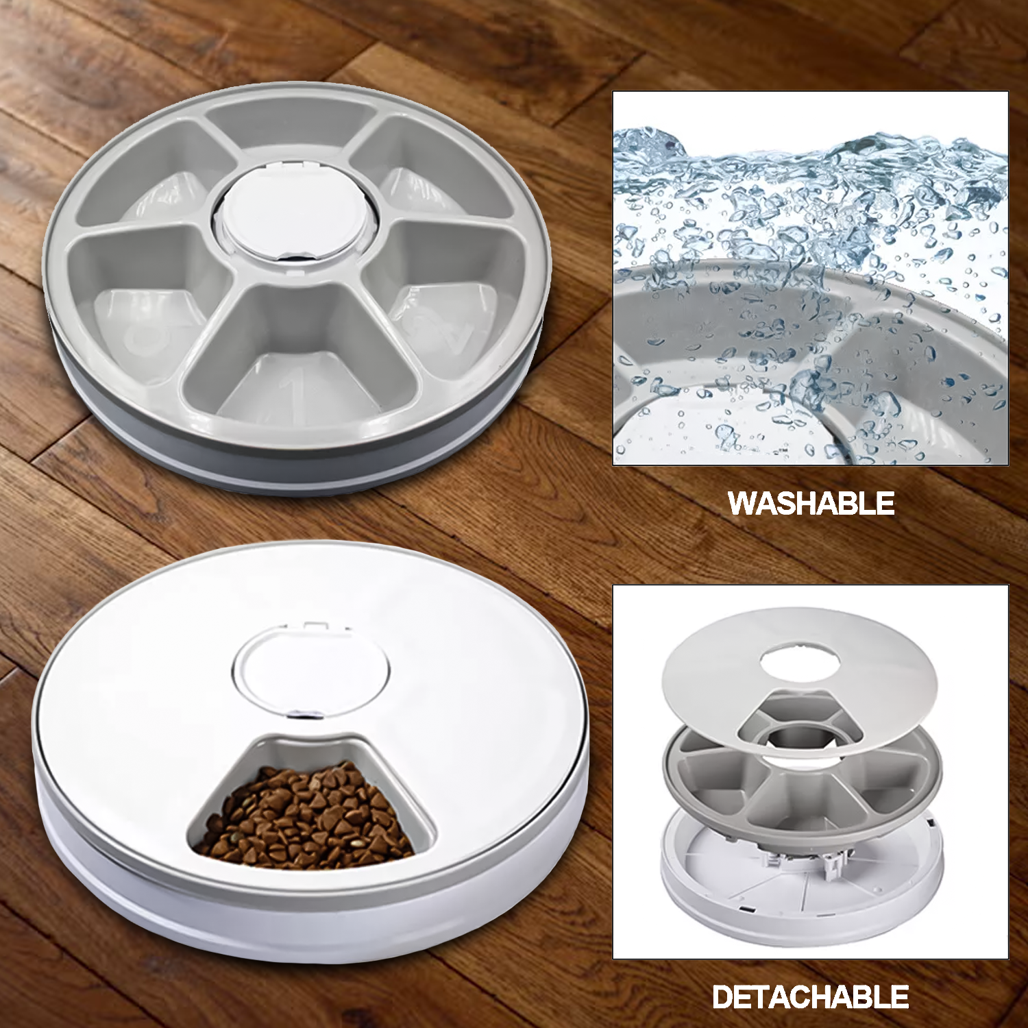 Timed Pet Feeder – Automatic & Scheduled Meal Dispenser for Healthy Pet Feeding Pet Products - Tophatter Daily Deals