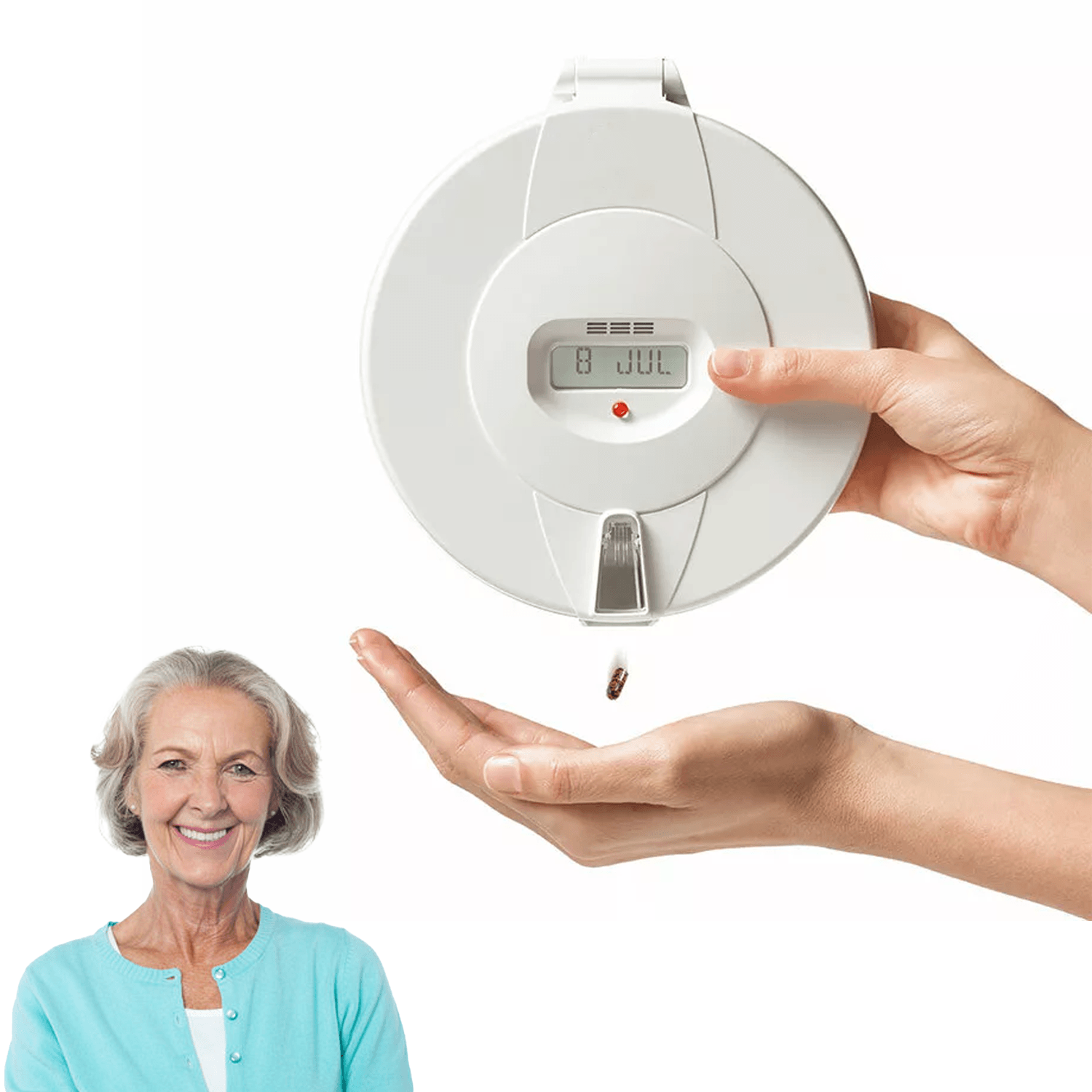 Automatic Pill Dispenser - Medication Pill Dispenser With 28 Sections Advanced Technology Health Care - Tophatter Daily Deals