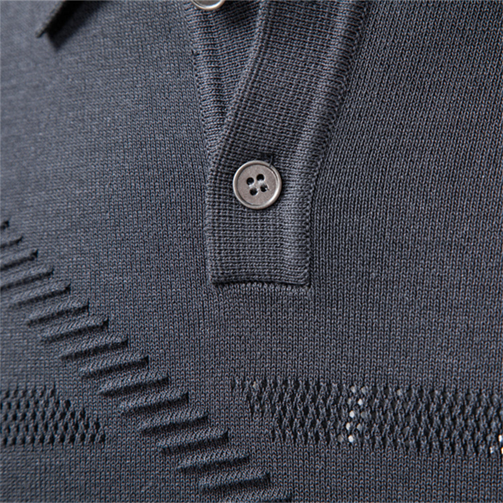 Autumn Winter Thermal Comfort Mens Polo Shirt Men's Clothing - Tophatter Daily Deals