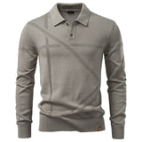 Autumn Winter Thermal Comfort Mens Polo Shirt Khaki Men's Clothing - Tophatter Daily Deals