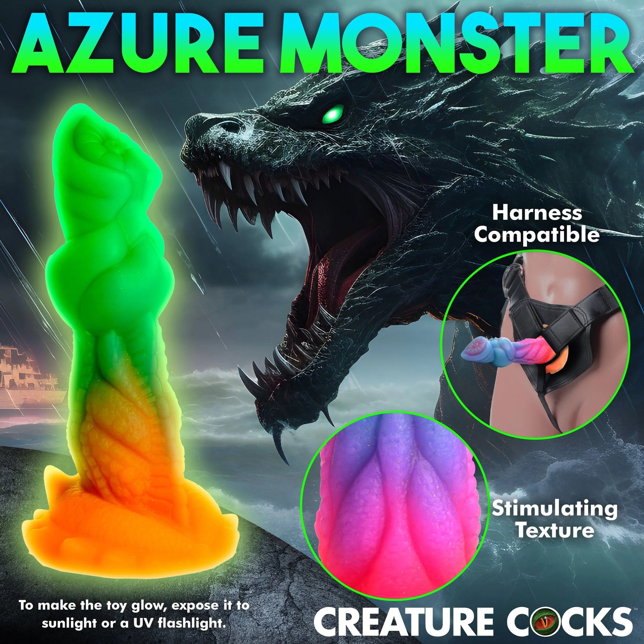Creature Cocks Aqua-Cock Glow in the Dark – 19.3 cm Fantasy Dildo > Dildos > Fantasy - Tophatter Daily Deals