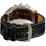 Avaner Mens Big Face Dual Time Zone Leather Strap Sport Watch Watches - Tophatter Daily Deals