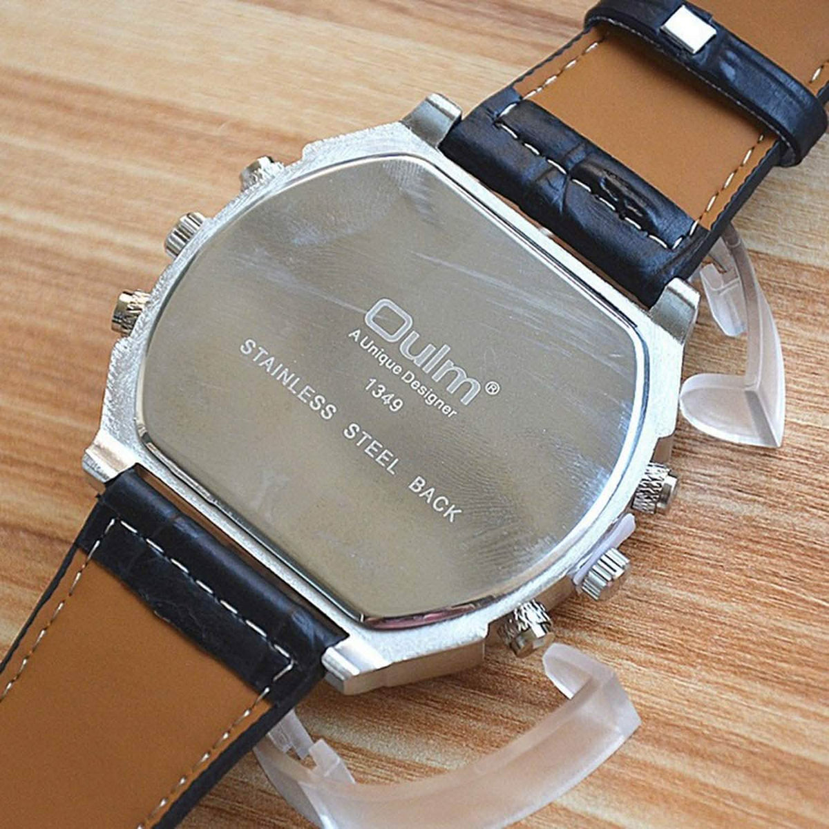 Avaner Mens Big Face Dual Time Zone Leather Strap Sport Watch Watches - Tophatter Daily Deals