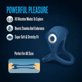Performance Plus Dual Flex Pro (Blue) – Premium Cock Ring and Ball Strap with 10 Vibration Modes > Cock Ring > Vibrating - Tophatter Daily Deals