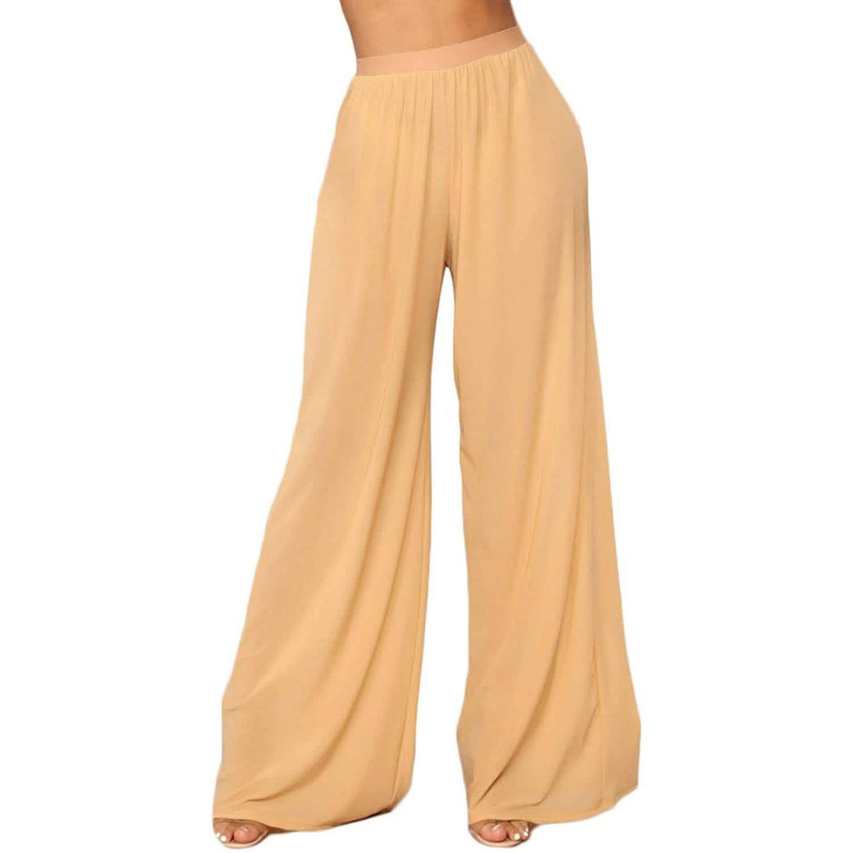 Awoscut Women See Through Sheer Mesh Pants Apricot Women's Bottoms - Tophatter Daily Deals