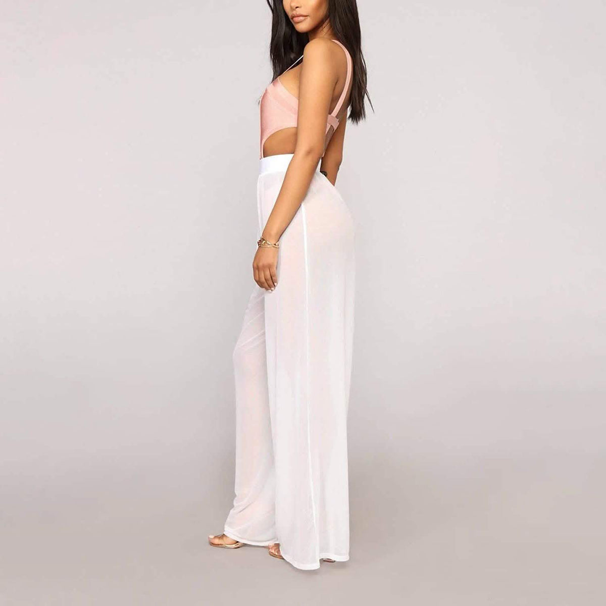 Awoscut Women See Through Sheer Mesh Pants Women's Bottoms - Tophatter Daily Deals