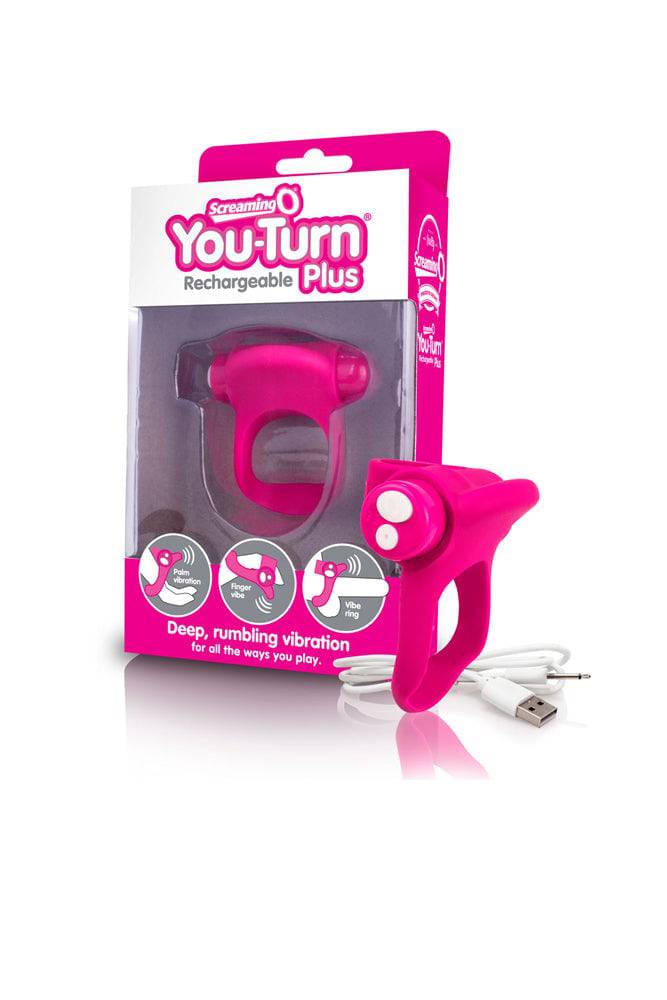 Screaming O - Charged - You-Turn Rechargeable Vibrating Cock Ring - Pink Sex Toy - Tophatter Daily Deals