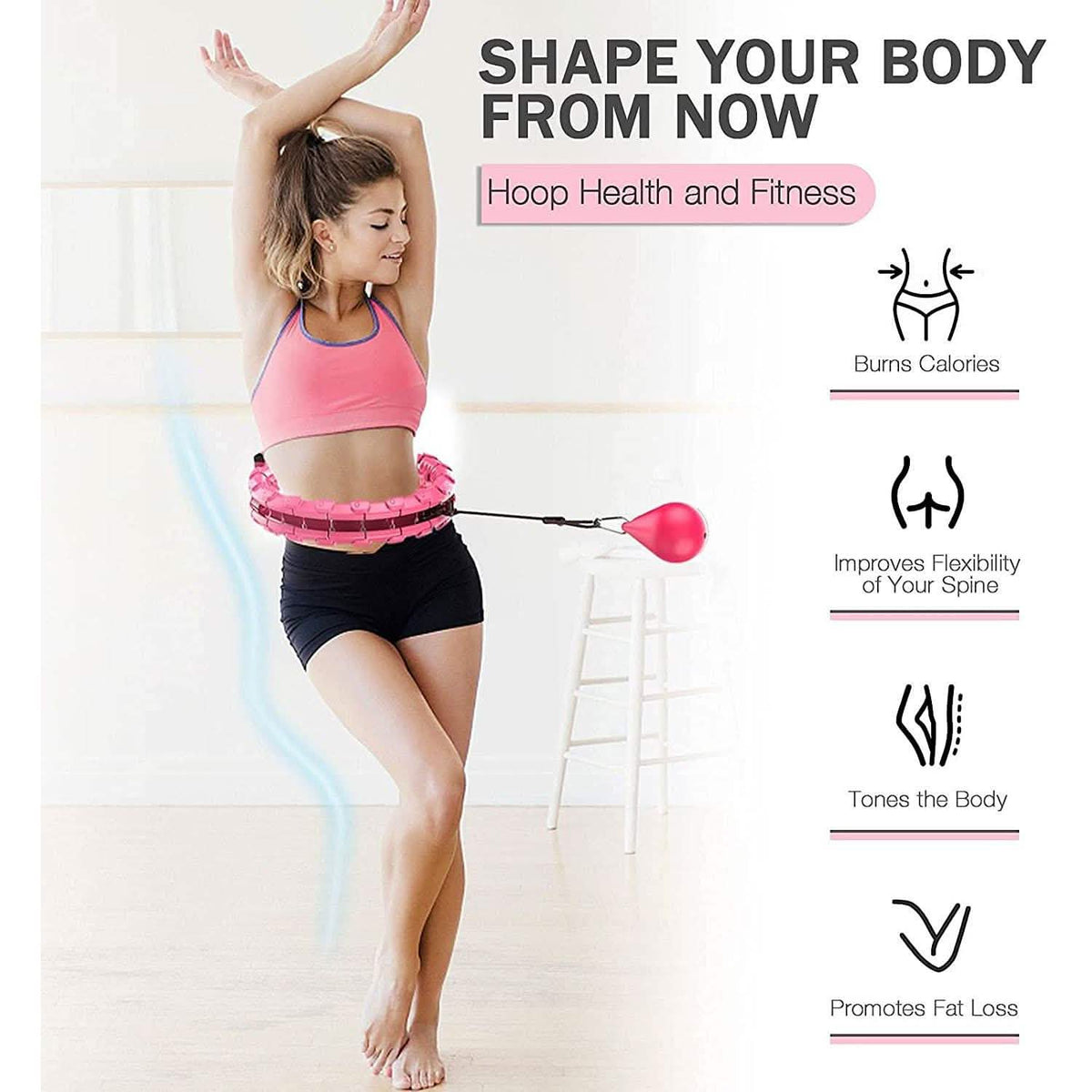 AZ GOGO Smart Hula Weighted Hoops Fitness & Exercise - Tophatter Daily Deals