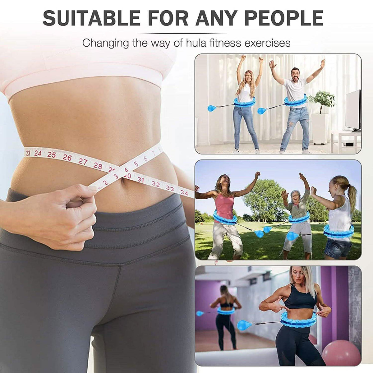 AZ GOGO Smart Hula Weighted Hoops Fitness & Exercise - Tophatter Daily Deals