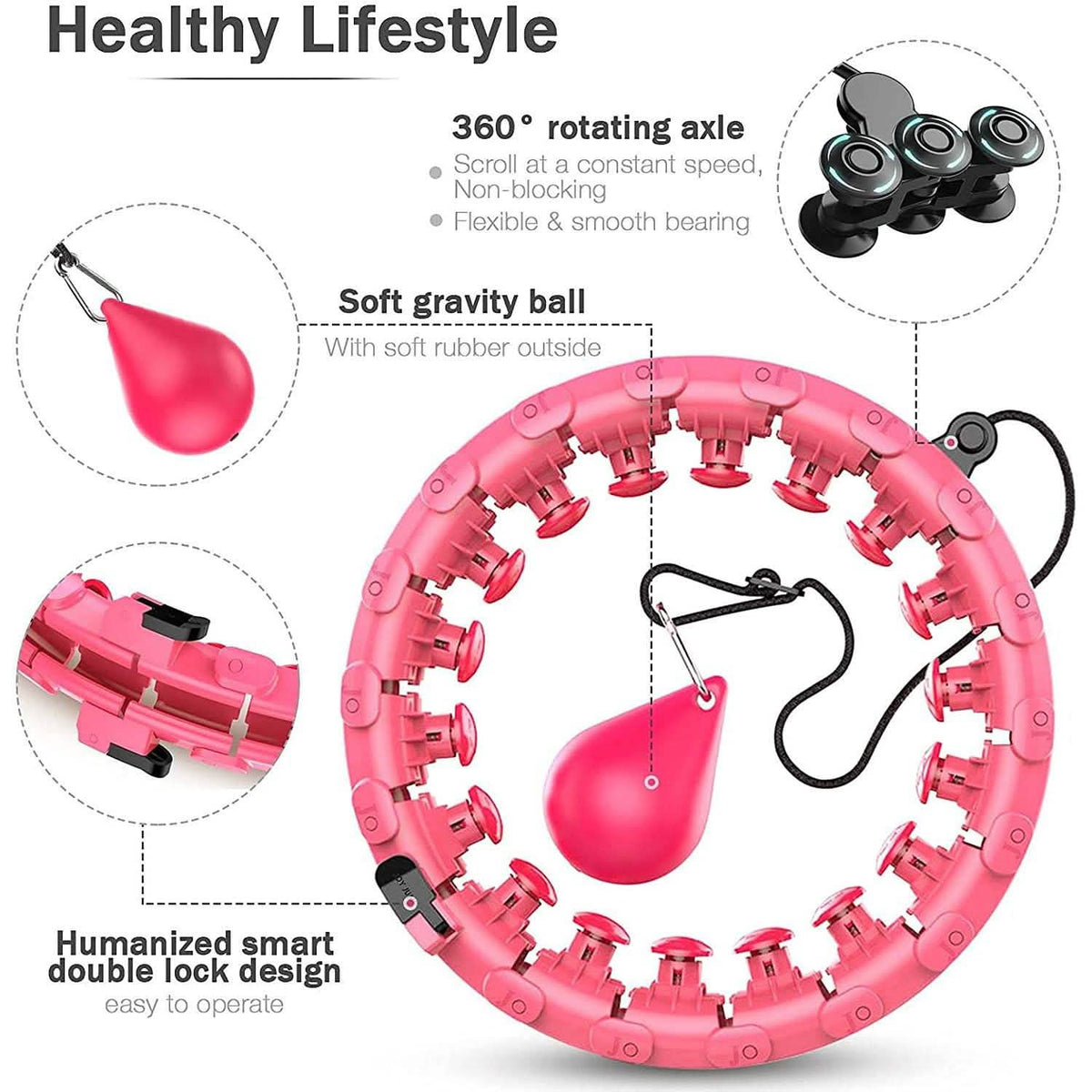 AZ GOGO Smart Hula Weighted Hoops Fitness & Exercise - Tophatter Daily Deals