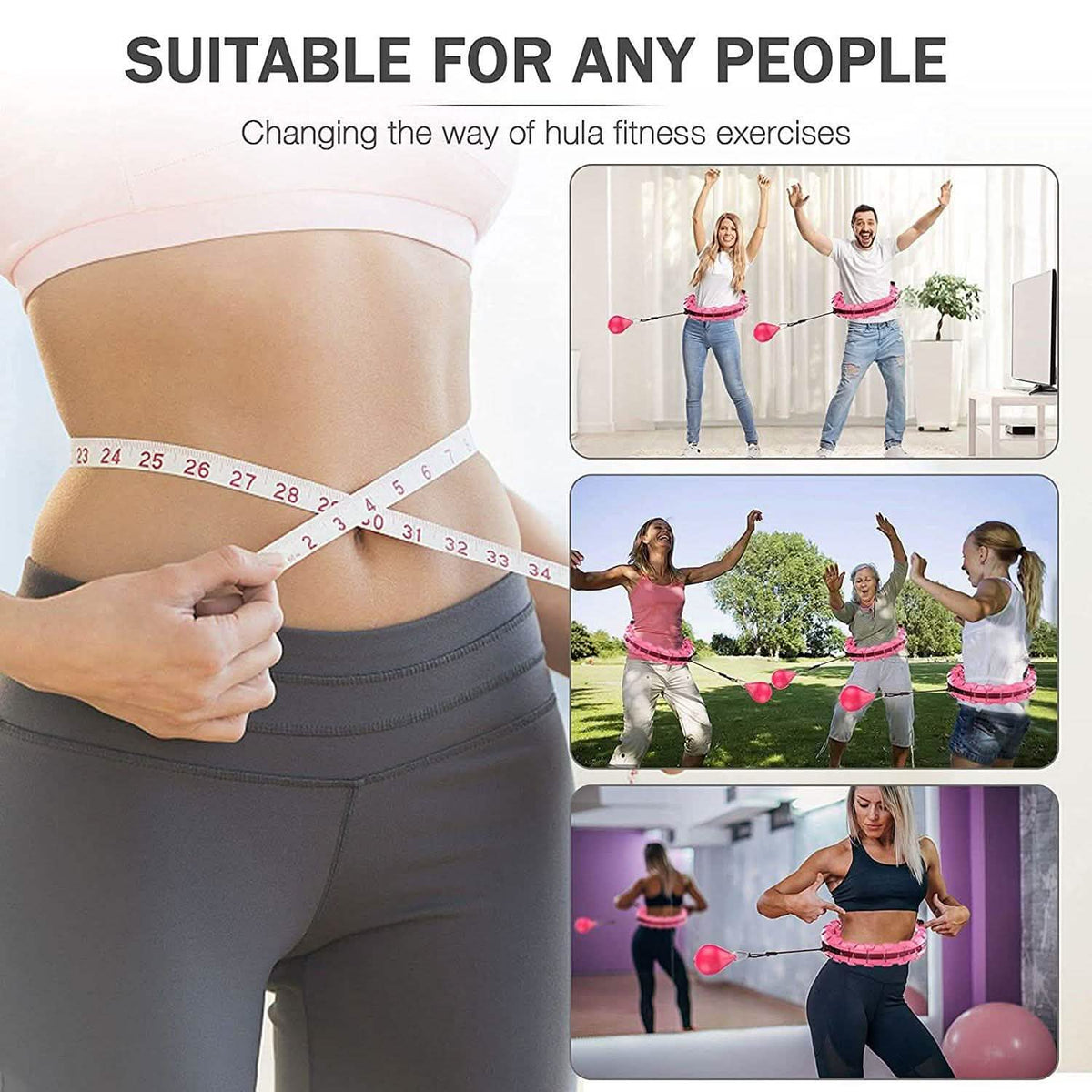 AZ GOGO Smart Hula Weighted Hoops Fitness & Exercise - Tophatter Daily Deals