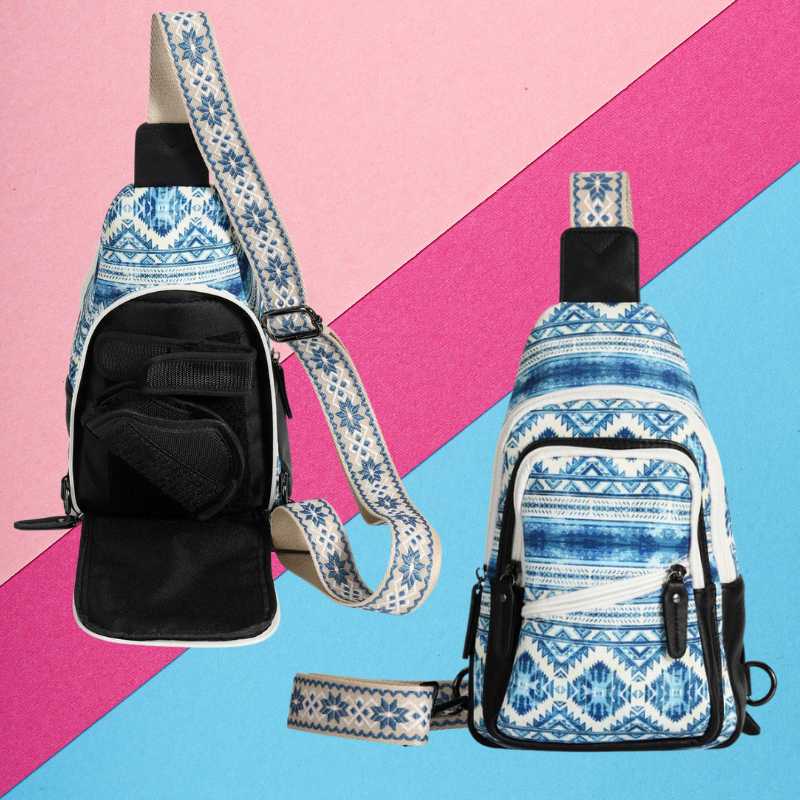 Concealed Carry Aztec Indie Canvas Sling Crossbody Backpack Purse Handgun Purses - Tophatter Daily Deals