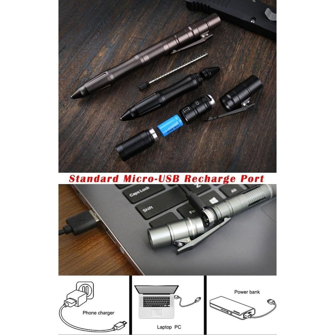 B-05 Aluminium Tactical Pen Light Self Defense Kubotan - Tophatter Daily Deals