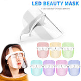 7 Color LED Mask Red Light Therapy Skin Rejuvenation Massager Beauty Home Skin Face Whitening Anti Aging SPA Device 0 - Tophatter Daily Deals