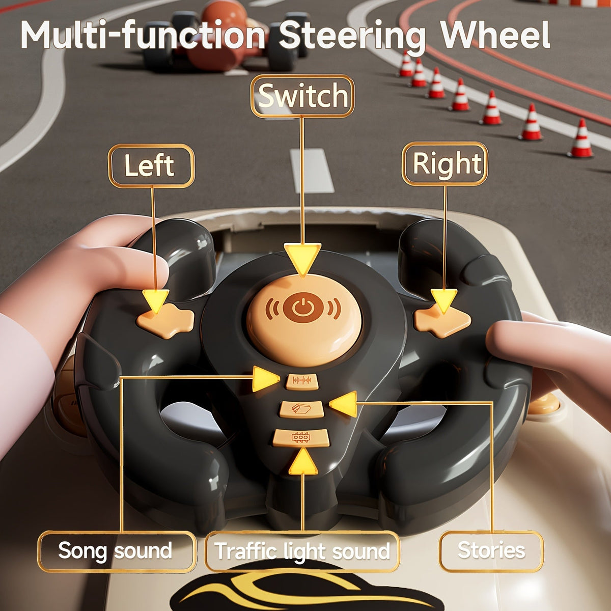 Racing Steering Wheel Toy for Kids Interactive Play Toys & Games - Tophatter Daily Deals