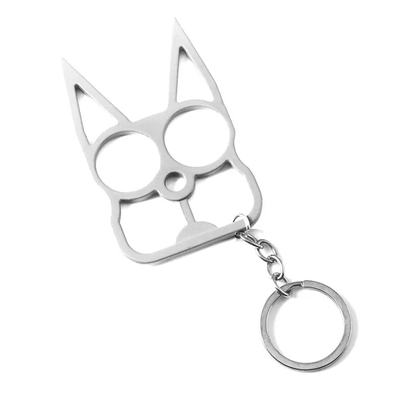 Black Cat Self Defense Keychain White - Tophatter Daily Deals